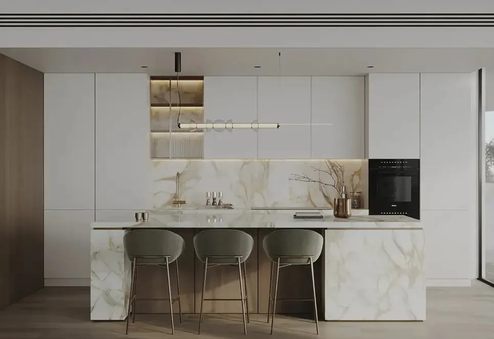 Kitchen at Waldorf Astoria Residences Dubai Islands